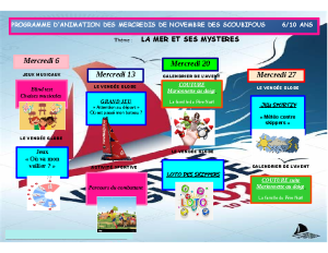 6-11 ans programme des mercredis novembre 24