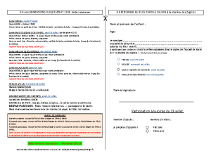 Informations 3 -5 ans
